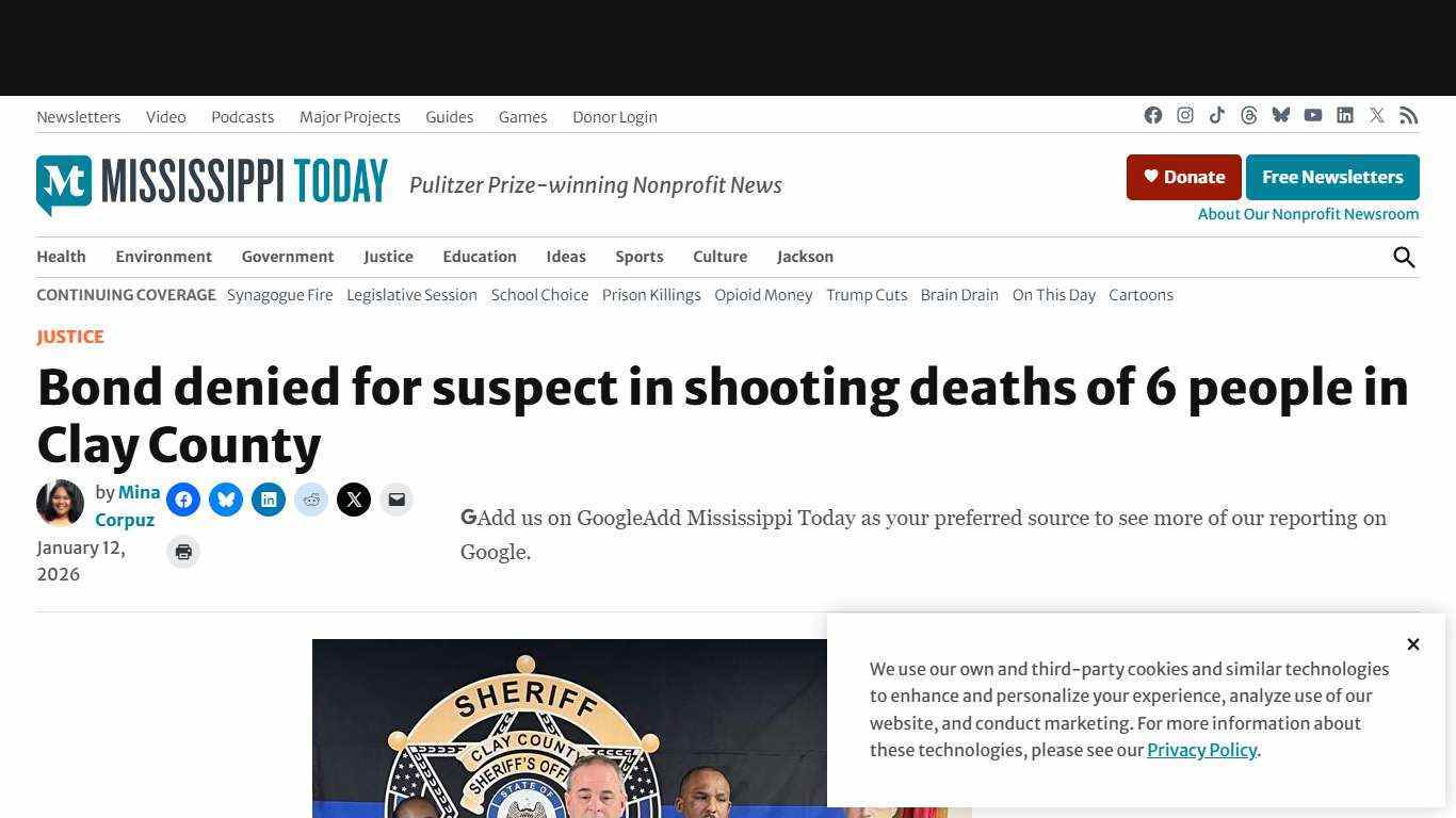 Bond denied for Clay County shooting suspect - Mississippi Today